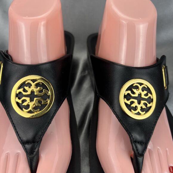 Aerothotic Sandals Womens 9.5 /40 Arch Support Flip Flop Gold Medallion Summer - Picture 9 of 17